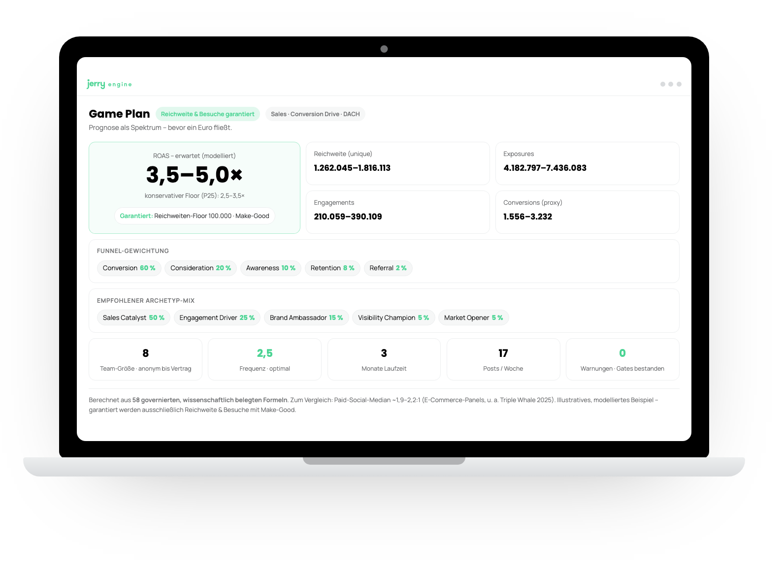 Jerry Engine — the game plan in the product